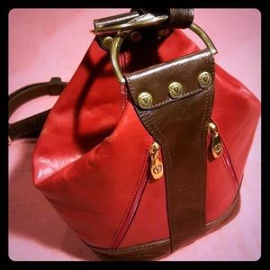 Valentina leather backpack hand bag